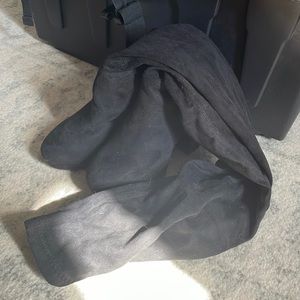 Black suede thigh high nature breeze boots. Never been worn